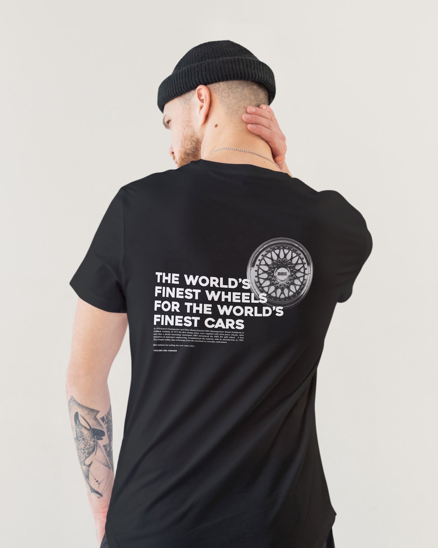 Split wheel T-shirt, black