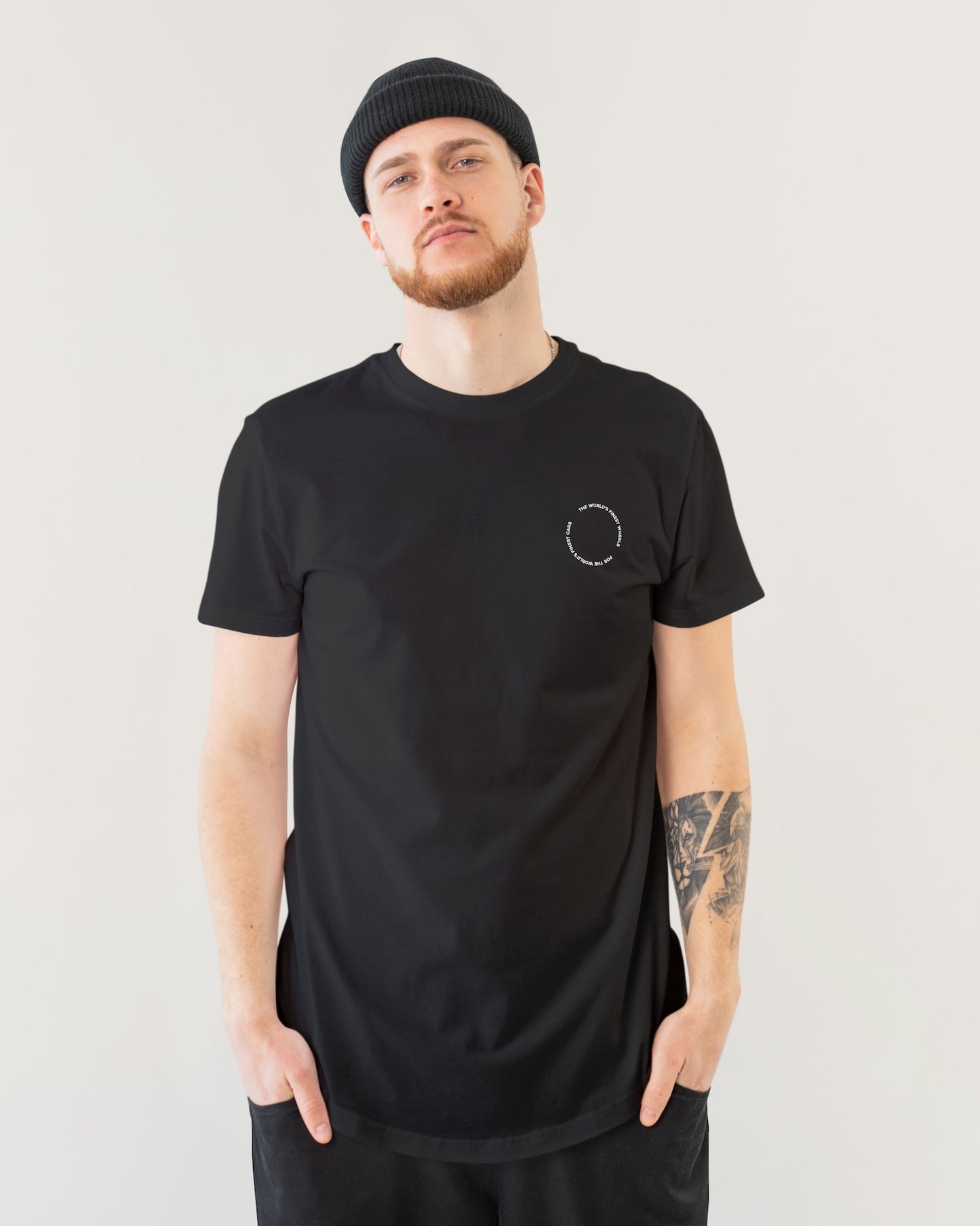 Split wheel T-shirt, black