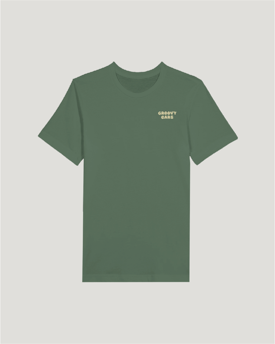 Groovy cars T-shirt, green