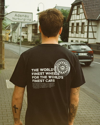Split wheel T-shirt, black