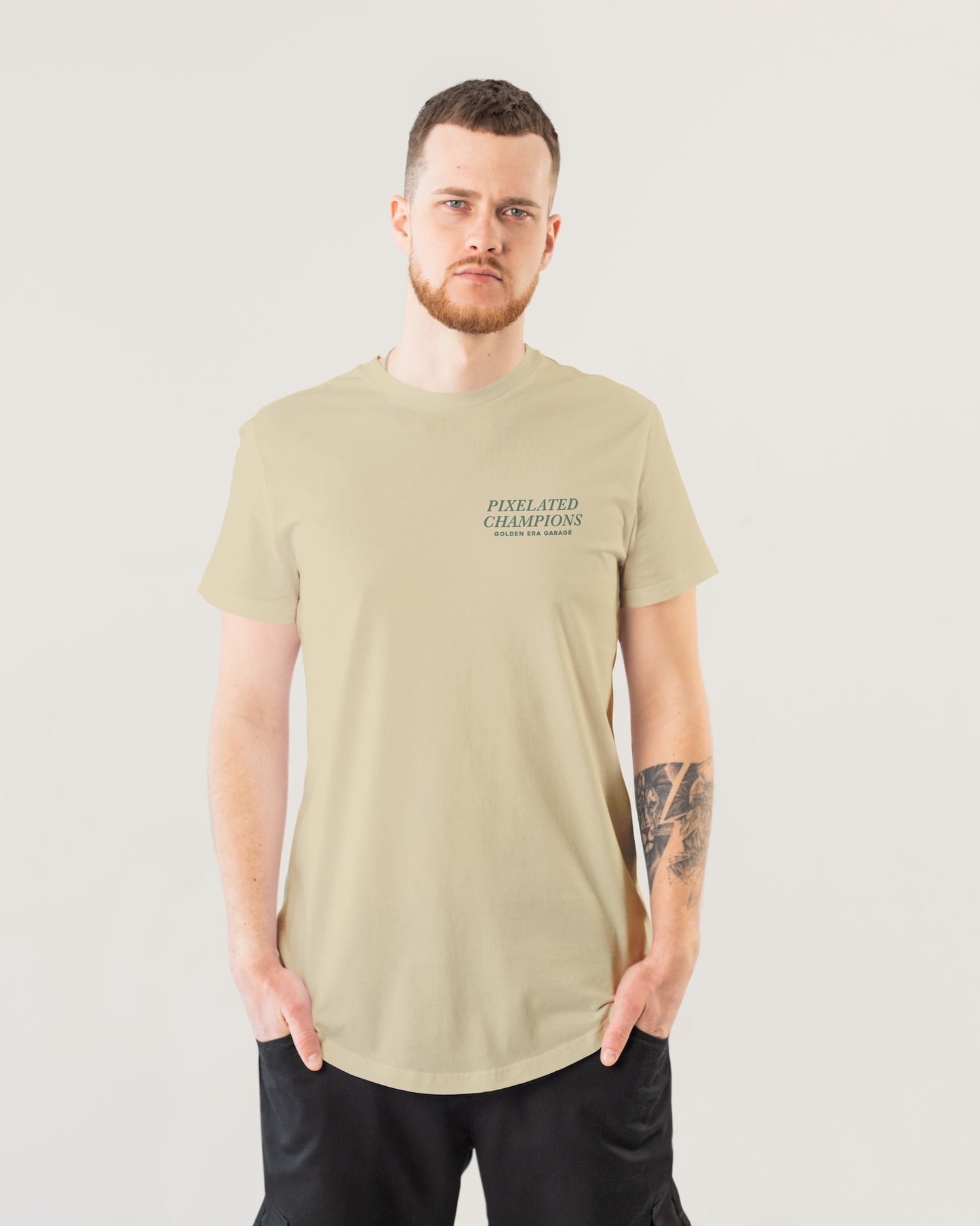 Pixelated Champions HOCK87 T-shirt, sand