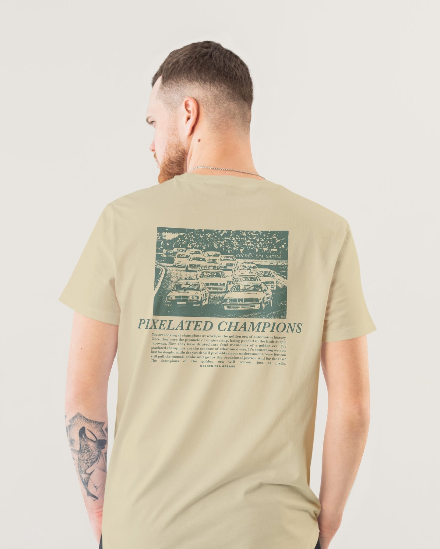 Pixelated Champions HOCK87 T-shirt, sand