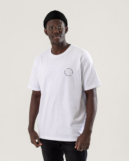 Split wheel T-shirt, white