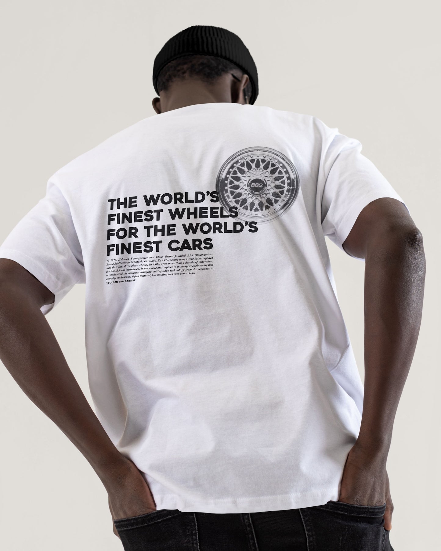 Split wheel T-shirt, white