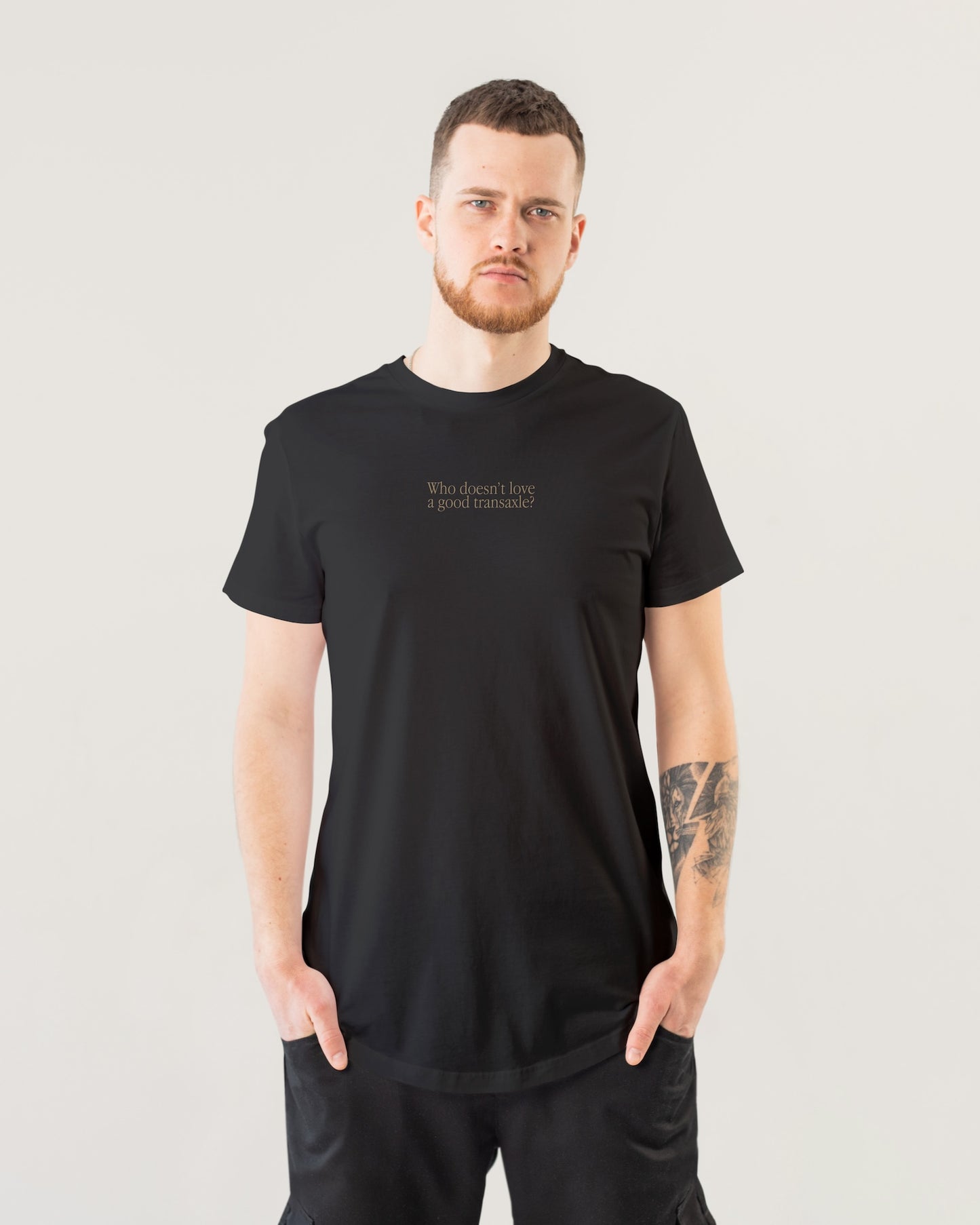 A good transaxle T-shirt, black