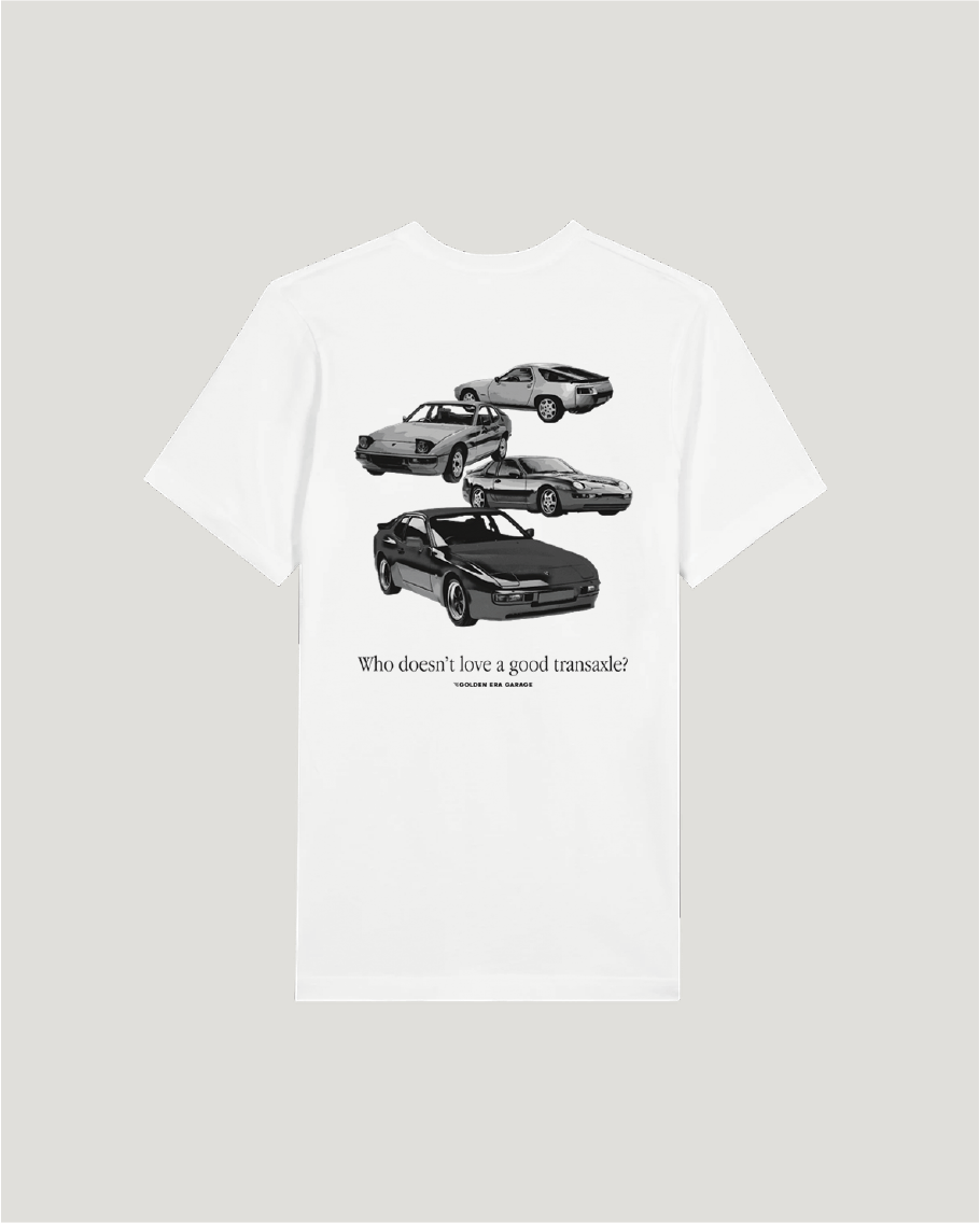 A good transaxle T-shirt, white